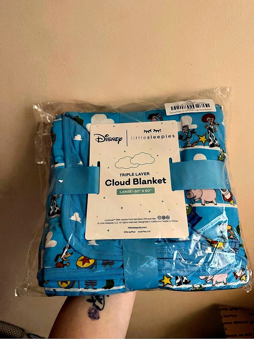 Little Sleepies Blue Toy Story Pals Cloud Blanket